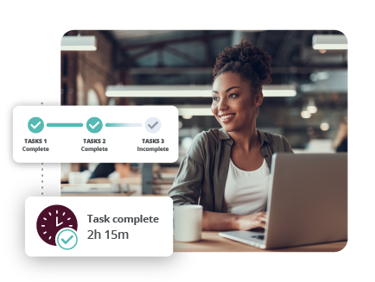 Person Using Project Time Tracking Software