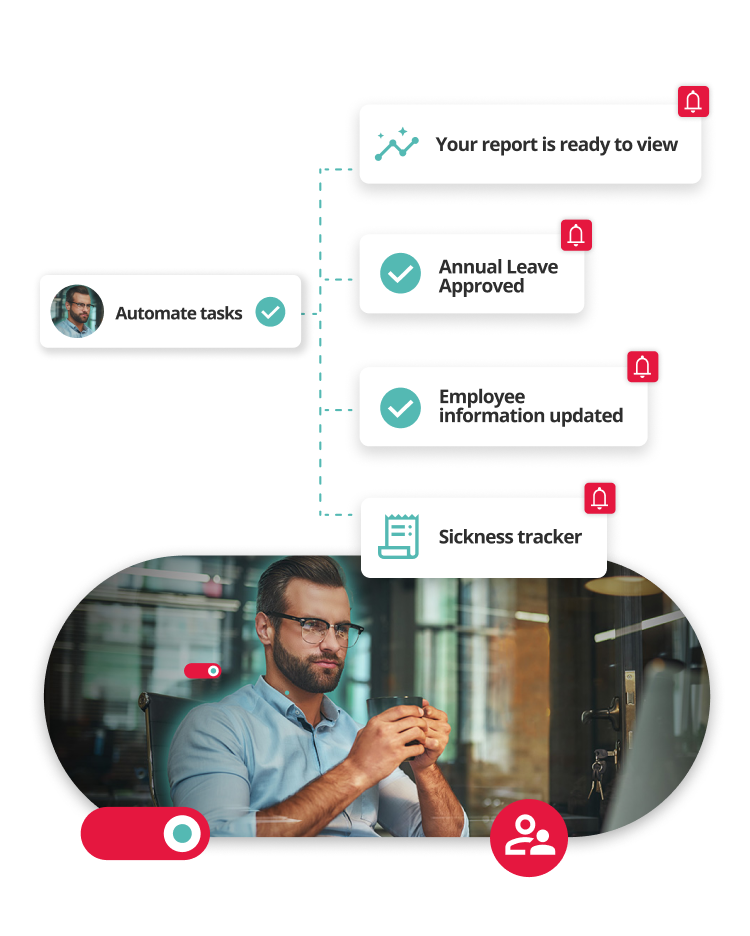 Visual Showing How HR Software Automates Repetitive Hr Tasks.