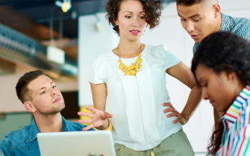 Team comparing hr software for small business